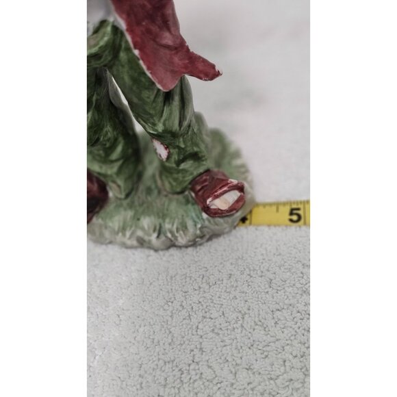 Vintage Porcelain Clown Figurine with Polka Dot Coat and Green Pants Handpainted - Picture 7 of 8